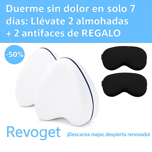 Almohada de alineación para dormir mejor + Antifaz de REGALO